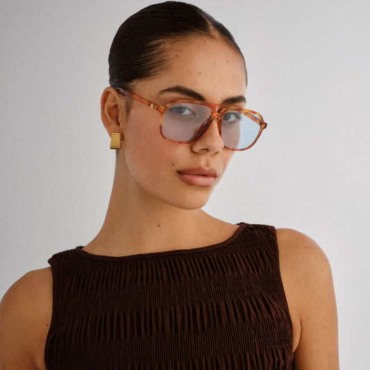 Monoceros Vintage Tort Uni-Sex Aviator Sunglasses | Aire