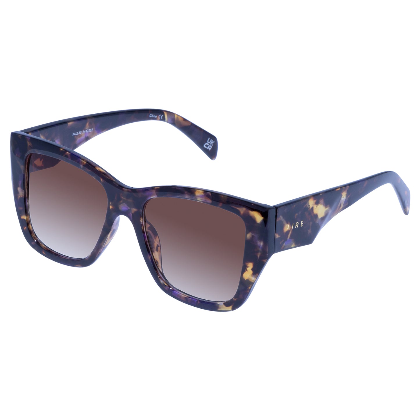 Pallas Navy Galaxy Tort Female Cat-Eye Sunglasses | Aire