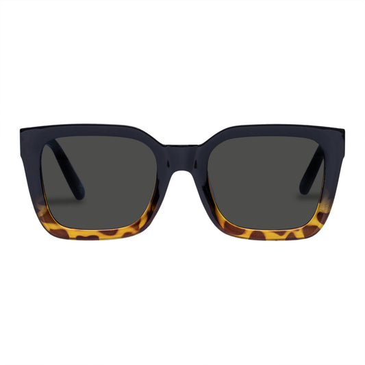 Abstraction Black Tort Female Square Sunglasses | Aire