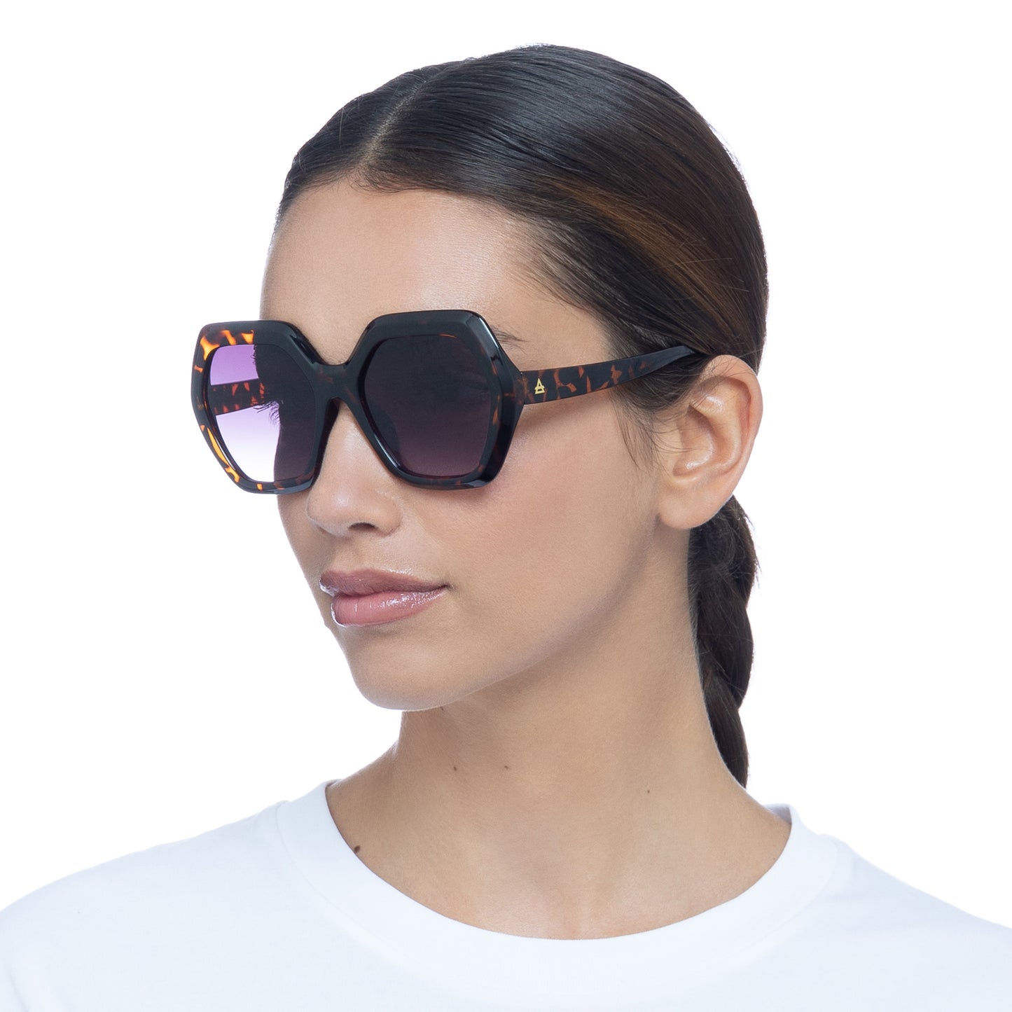 Meteor Tort Female Round Sunglasses | Aire