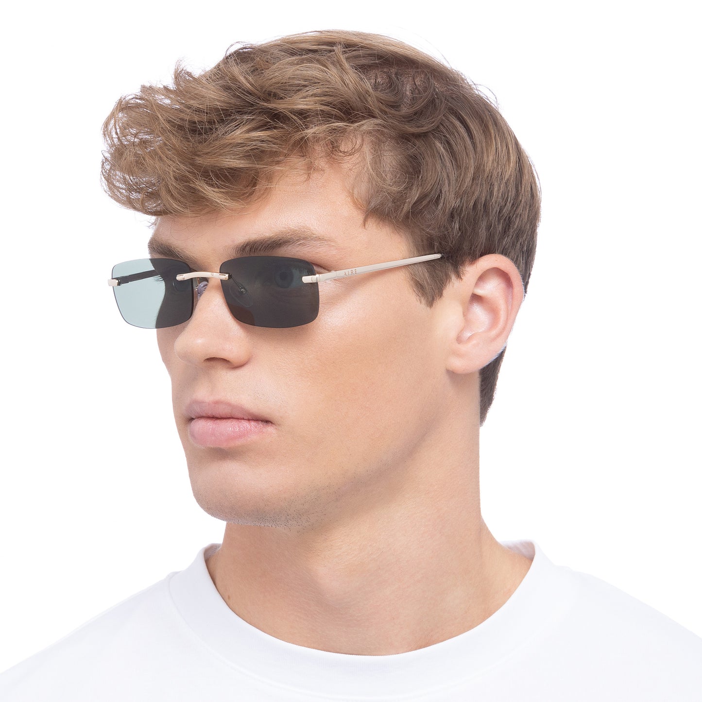 Ursa Gold Uni-Sex Rectangle Sunglasses | Aire