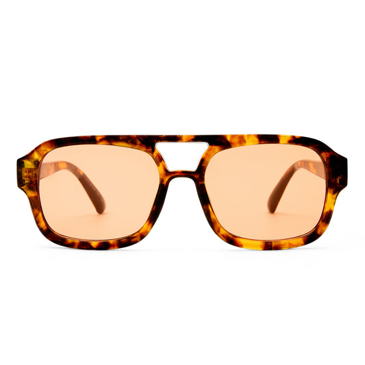 Aquarius Rich Amber Tort Female Aviator Sunglasses | Aire
