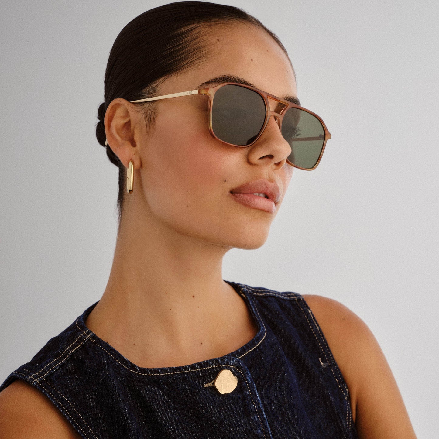 Cusp Vintage Tort Gold Uni-Sex Aviator Sunglasses | Aire