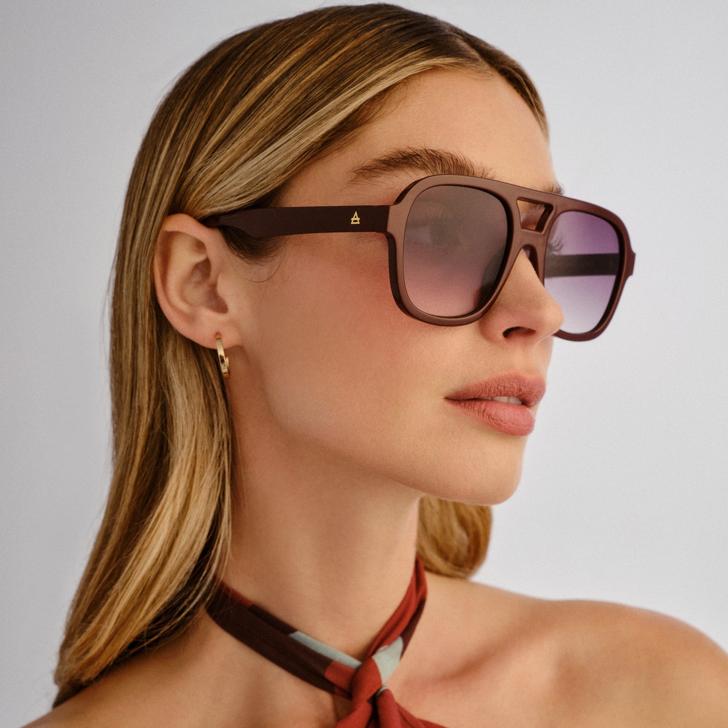 Whirlpool Burgundy Female Aviator Sunglasses | Aire