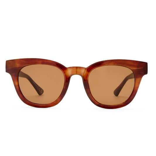 Dorado Hazelnut Marble Uni-Sex Round Sunglasses | Aire
