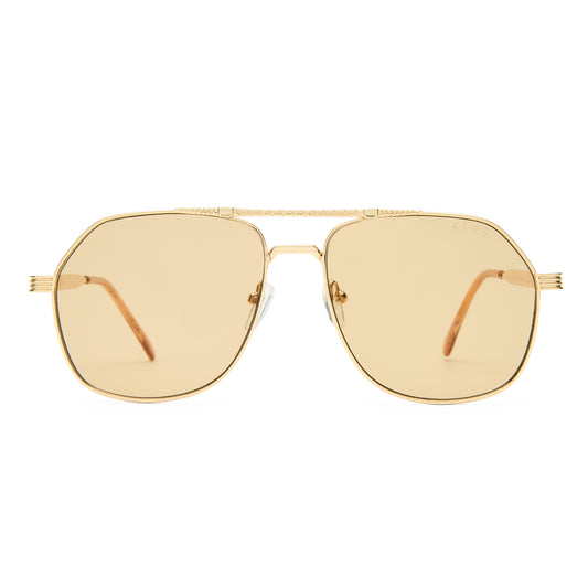 Cosmos Bright Gold Uni-Sex Aviator Sunglasses | Aire
