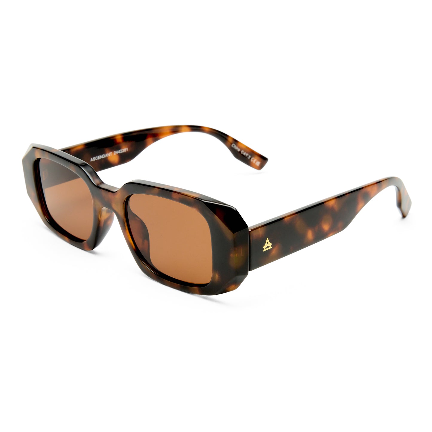 Ascendant Dark Tort Uni-Sex Rectangle Sunglasses | Aire