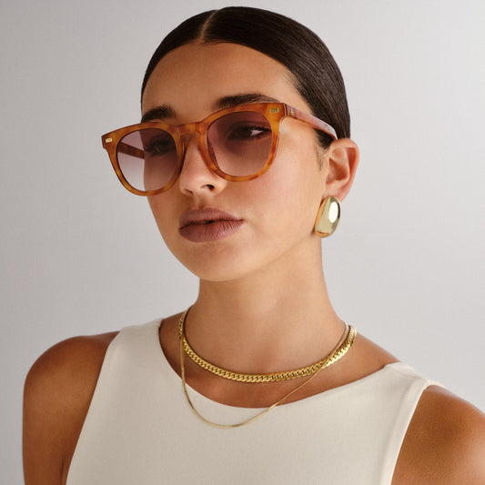 Evolution Vintage Tort Female Round Sunglasses | Aire