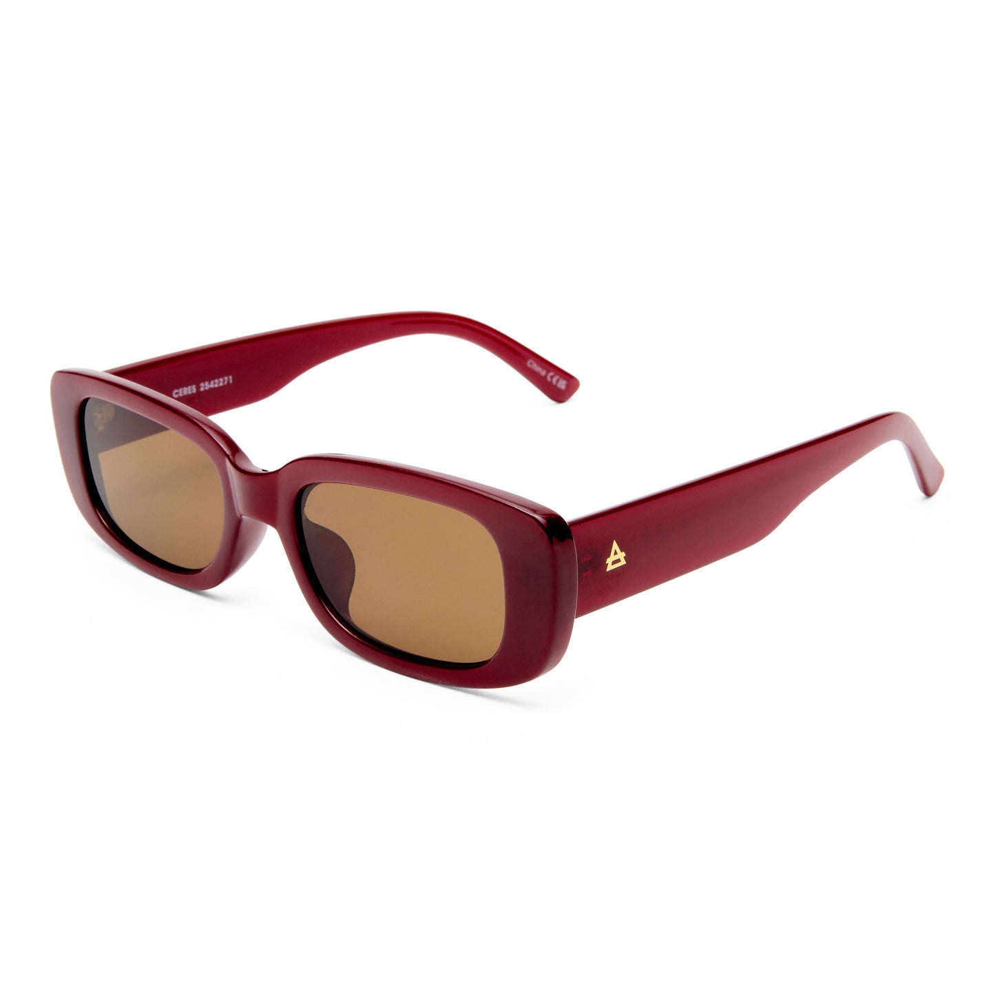 Ceres Burgundy Uni-Sex Rectangle Sunglasses | Aire