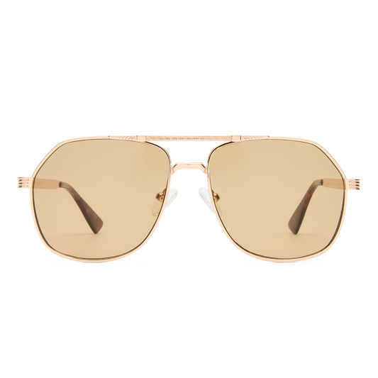 Cosmos Gold Female Aviator Sunglasses | Aire