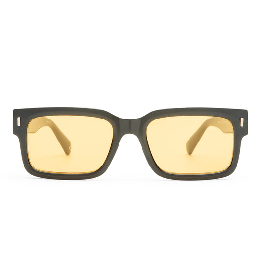 Castor Black Uni-Sex Rectangle Sunglasses | Aire