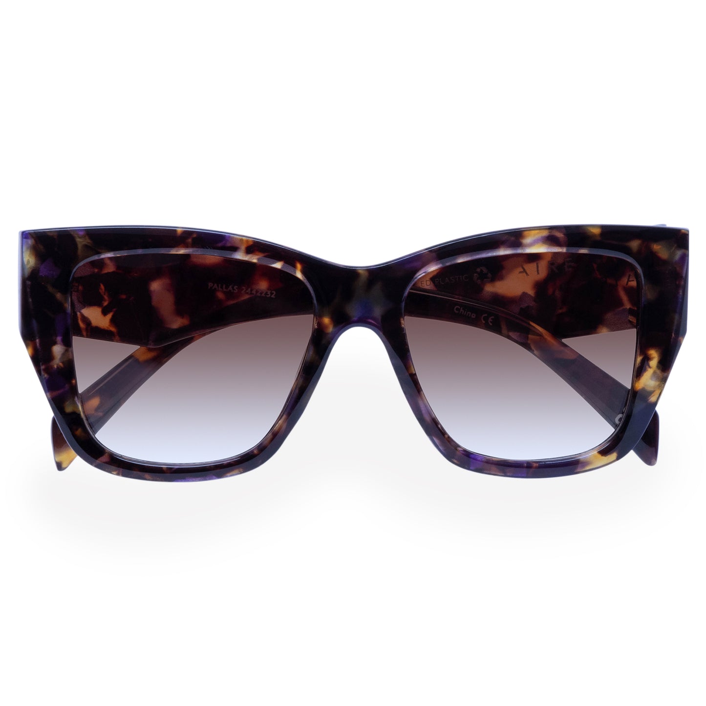 Pallas Navy Galaxy Tort Female Cat-Eye Sunglasses | Aire