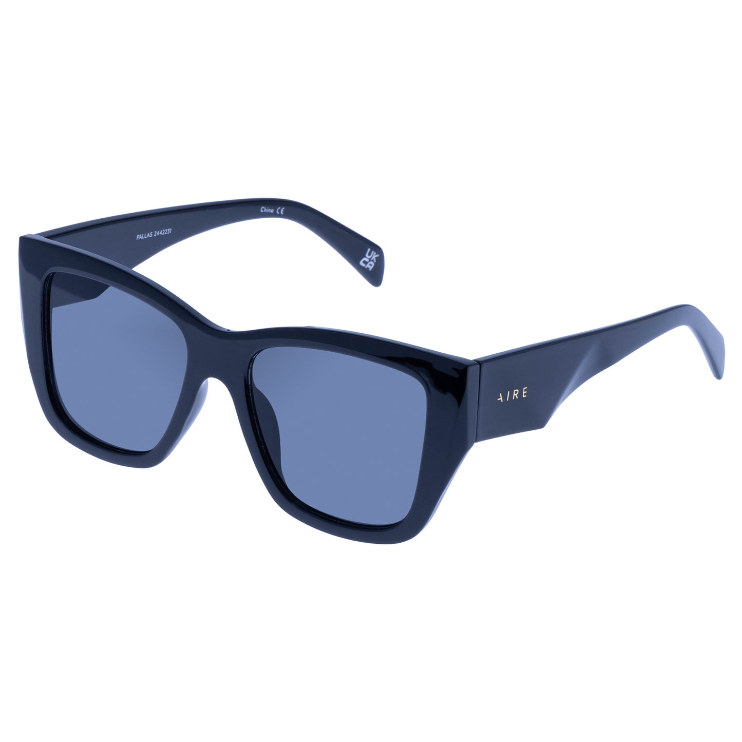 Pallas Black Female Cat-Eye Sunglasses | Aire