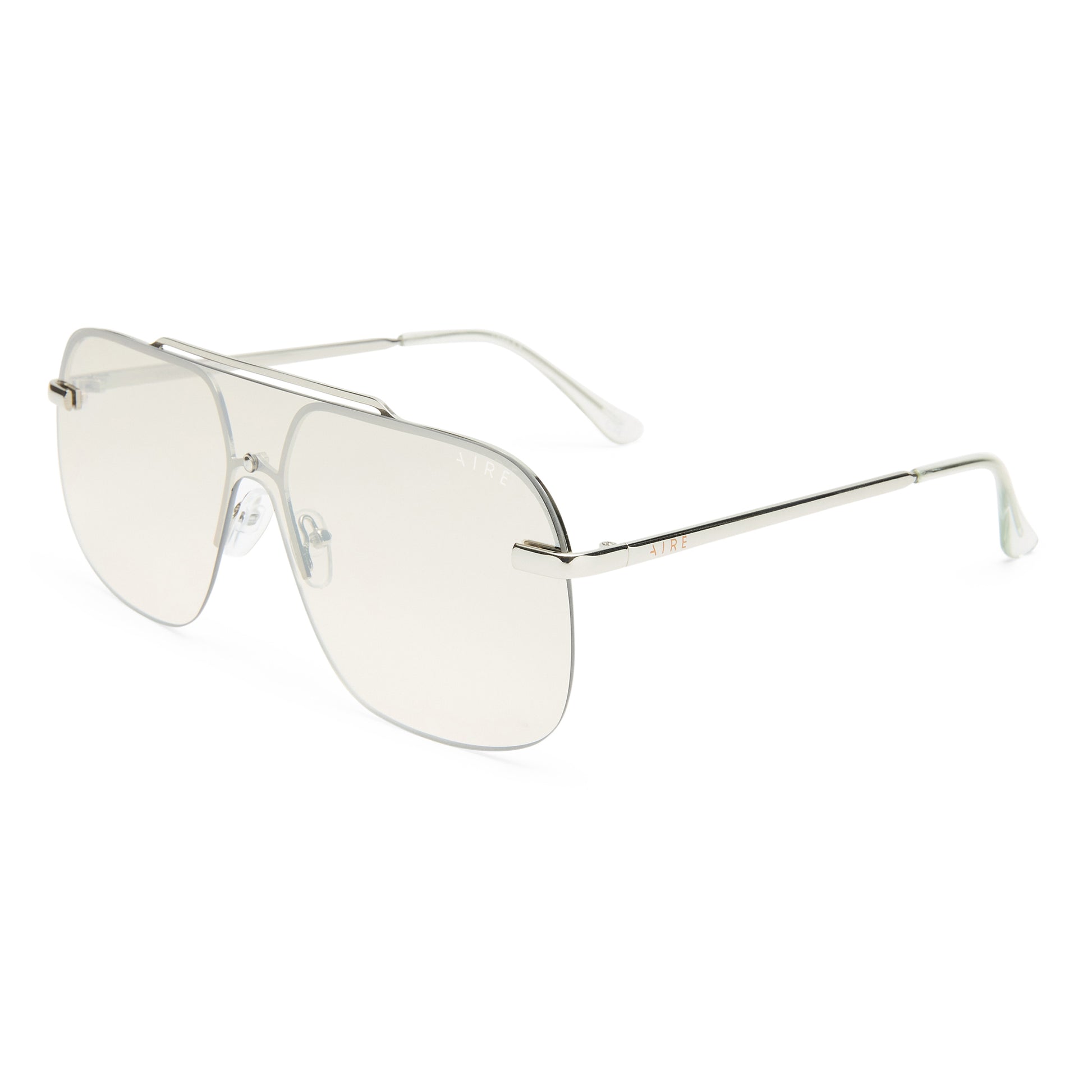 Venatici Silver Female Aviator Sunglasses | Aire