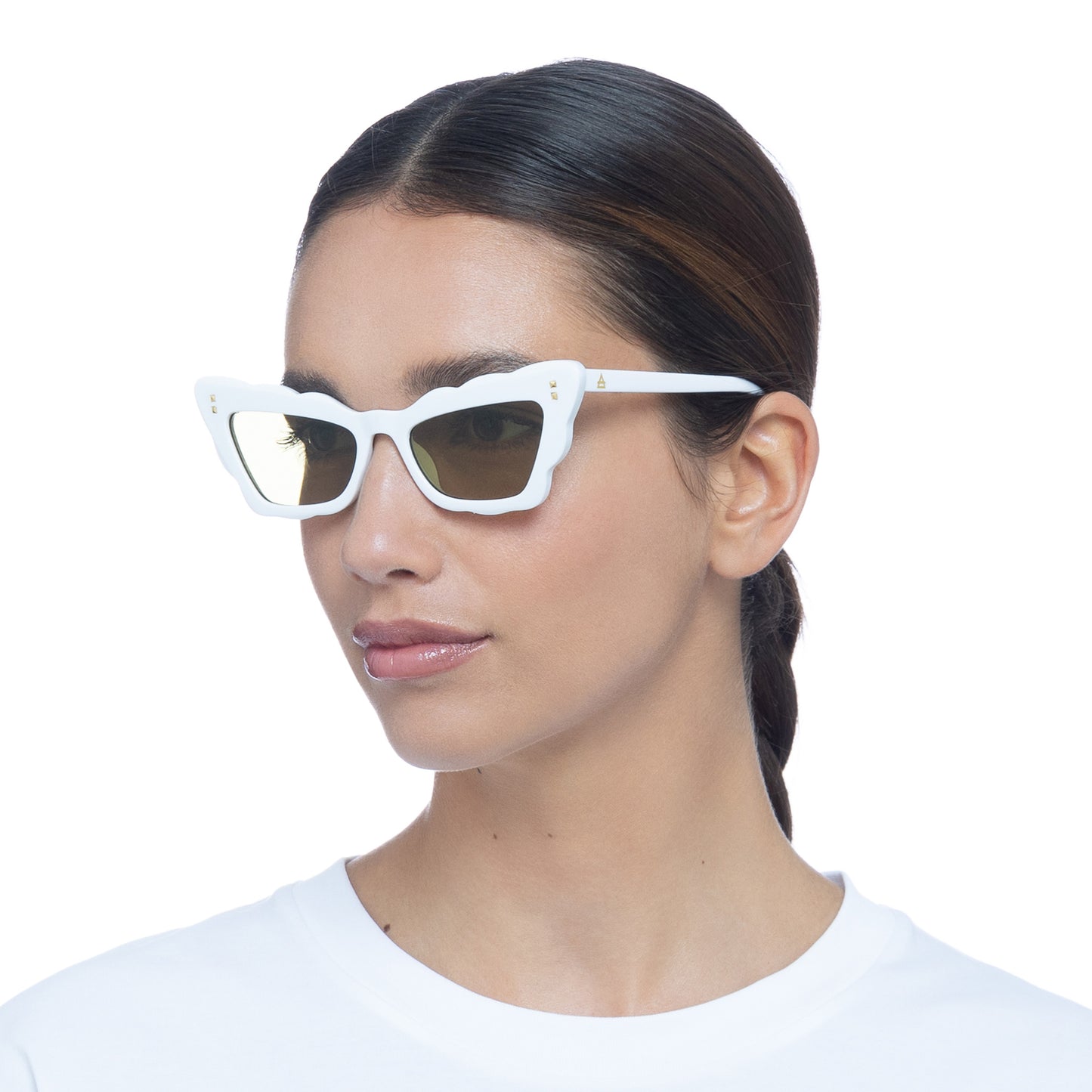 Gamma Ray Ivory Female Cat-Eye Sunglasses | Aire