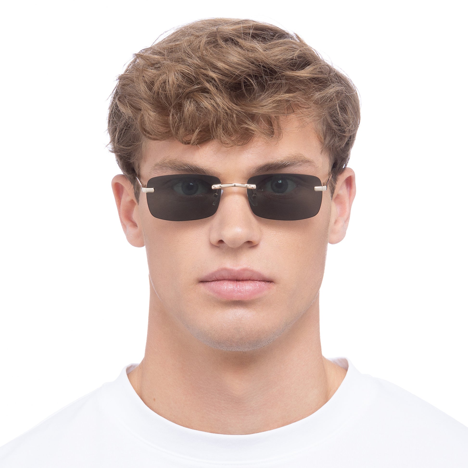 Ursa Gold Uni-Sex Rectangle Sunglasses | Aire