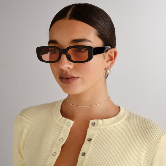 Ceres Black Uni-Sex Rectangle Sunglasses | Aire