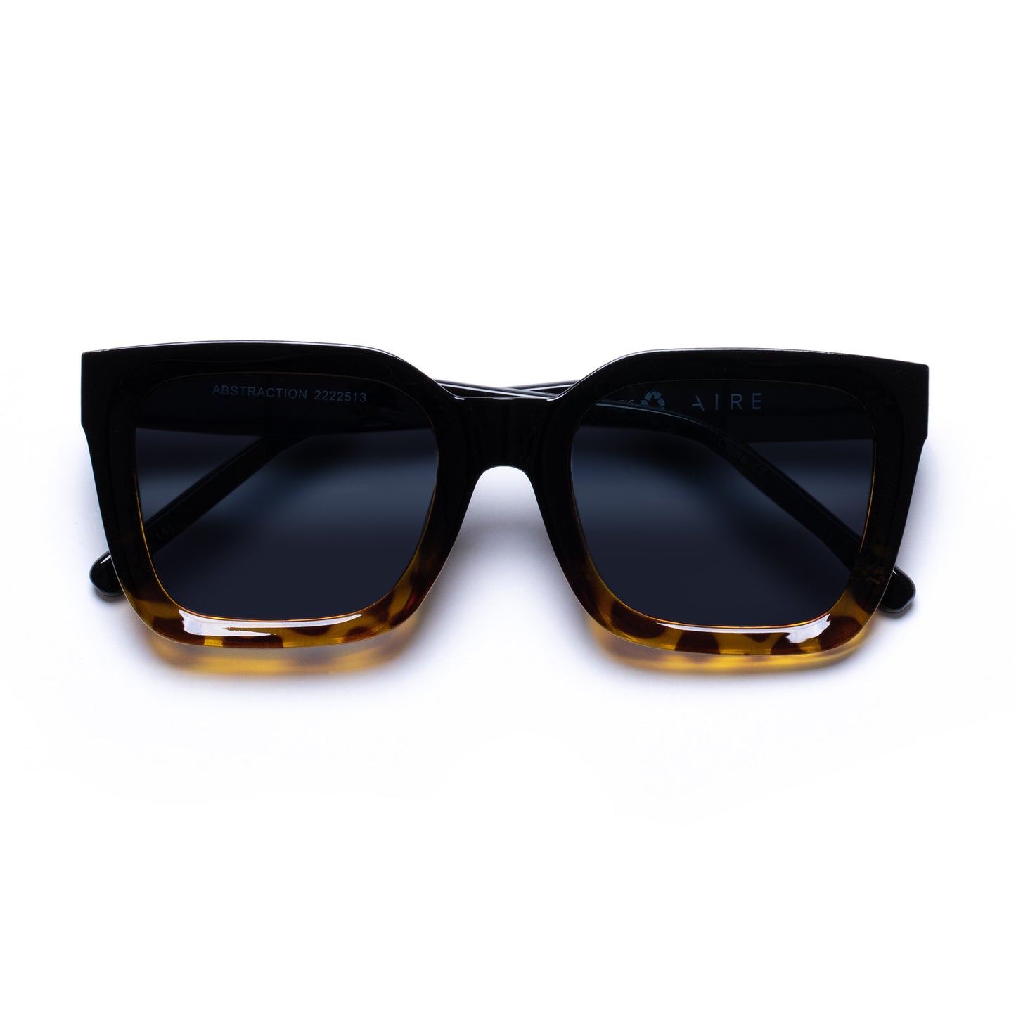 Abstraction Black Tort Female Square Sunglasses | Aire
