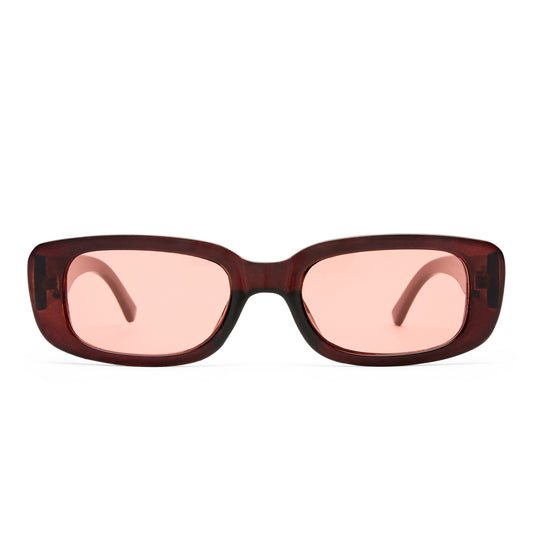 Ceres Matte Chocolate Uni-Sex Rectangle Sunglasses | Aire