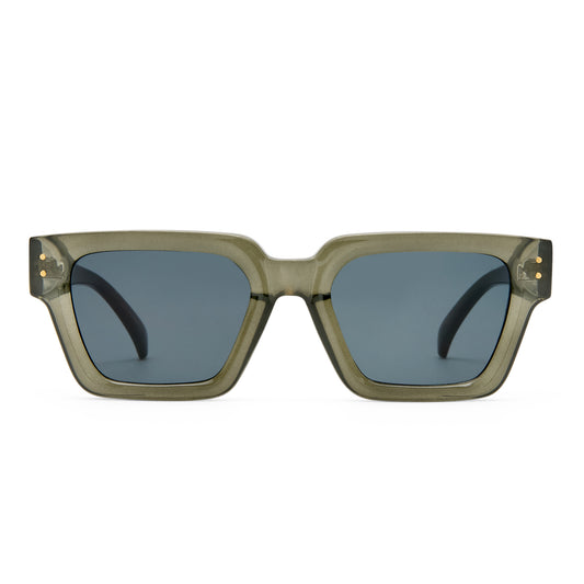 Transit Khaki Uni-Sex Rectangle Sunglasses | Aire