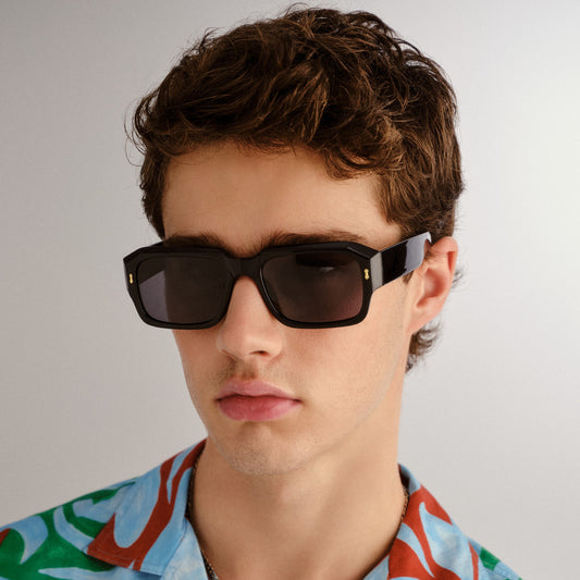 Pluto Black Uni-Sex Rectangle Sunglasses | Aire