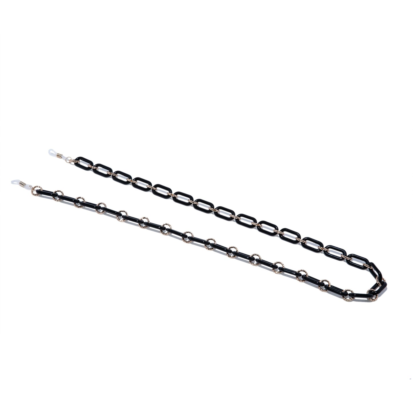 Oval combo chain - Black gold