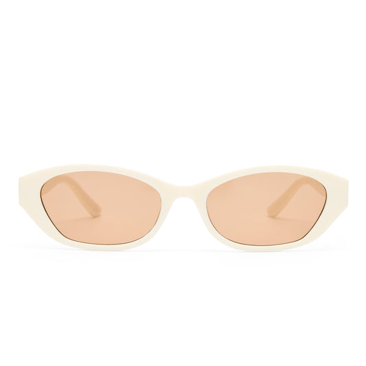 Moonstone Ivory Female Oval Sunglasses | Aire