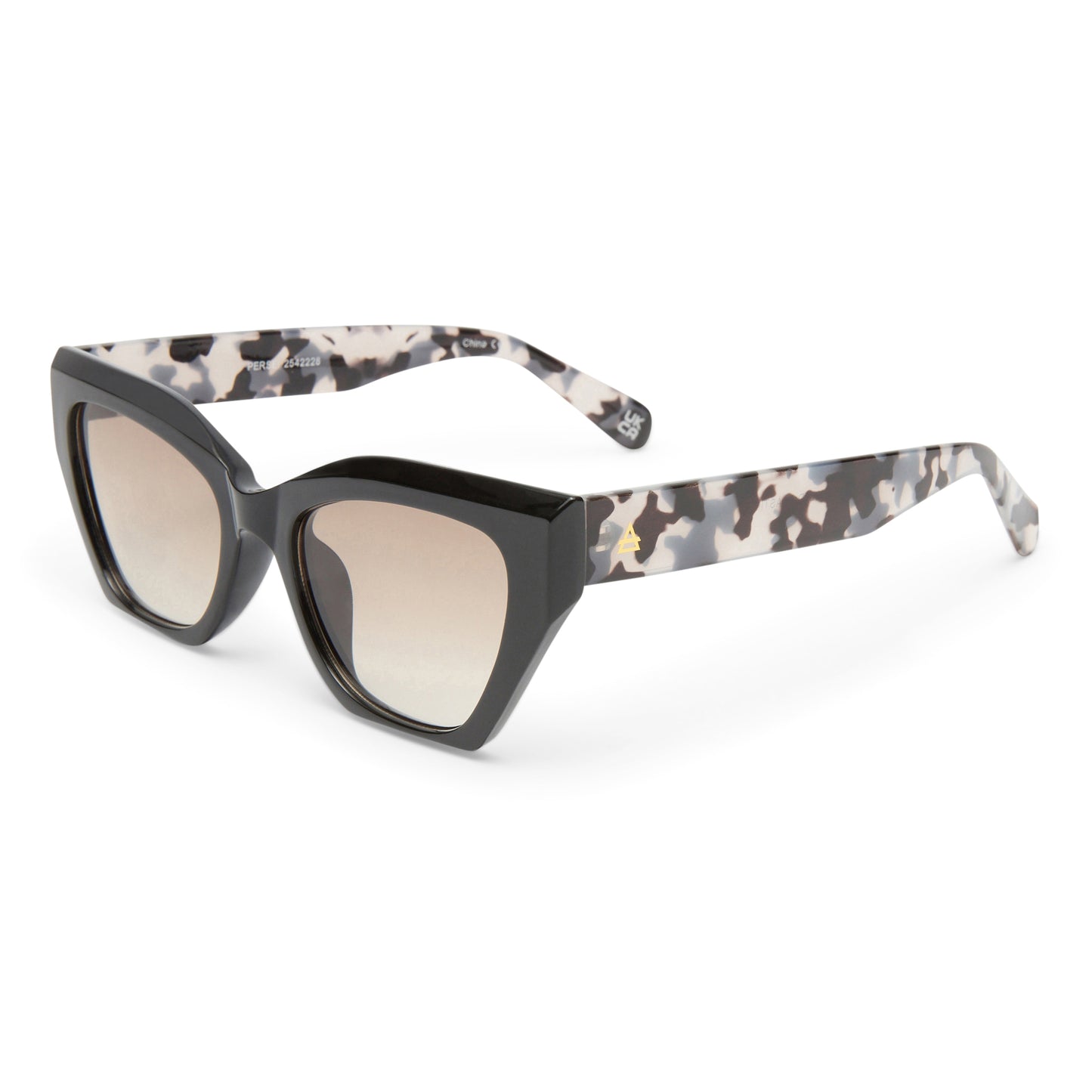 Persei Black Charcoal Tort Female Cat-Eye Sunglasses | Aire