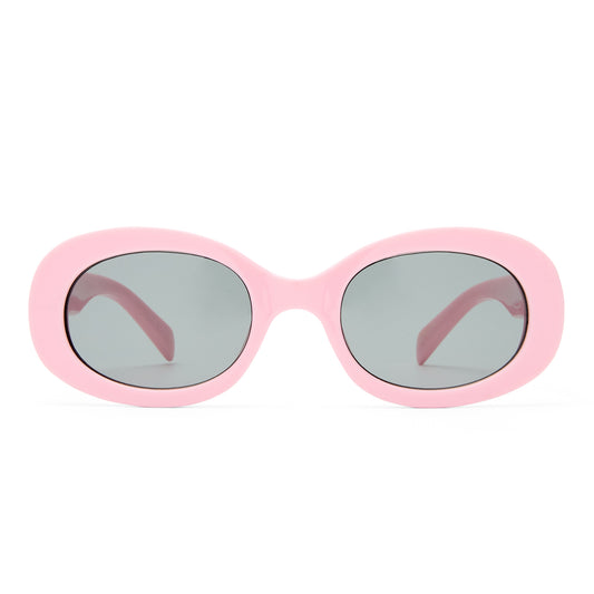 Dazed Pink Crush Female Oval Sunglasses | Aire