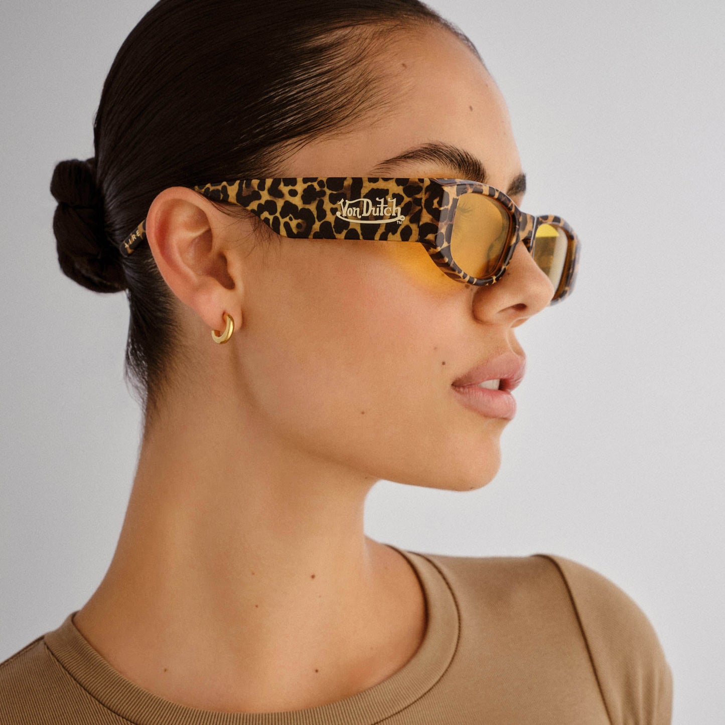 Rehab Leopard Print Uni-Sex Rectangle Sunglasses | Aire