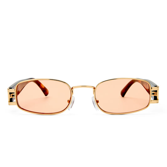 Sirius Gold Rich Amber Tort Female Rectangle Sunglasses | Aire