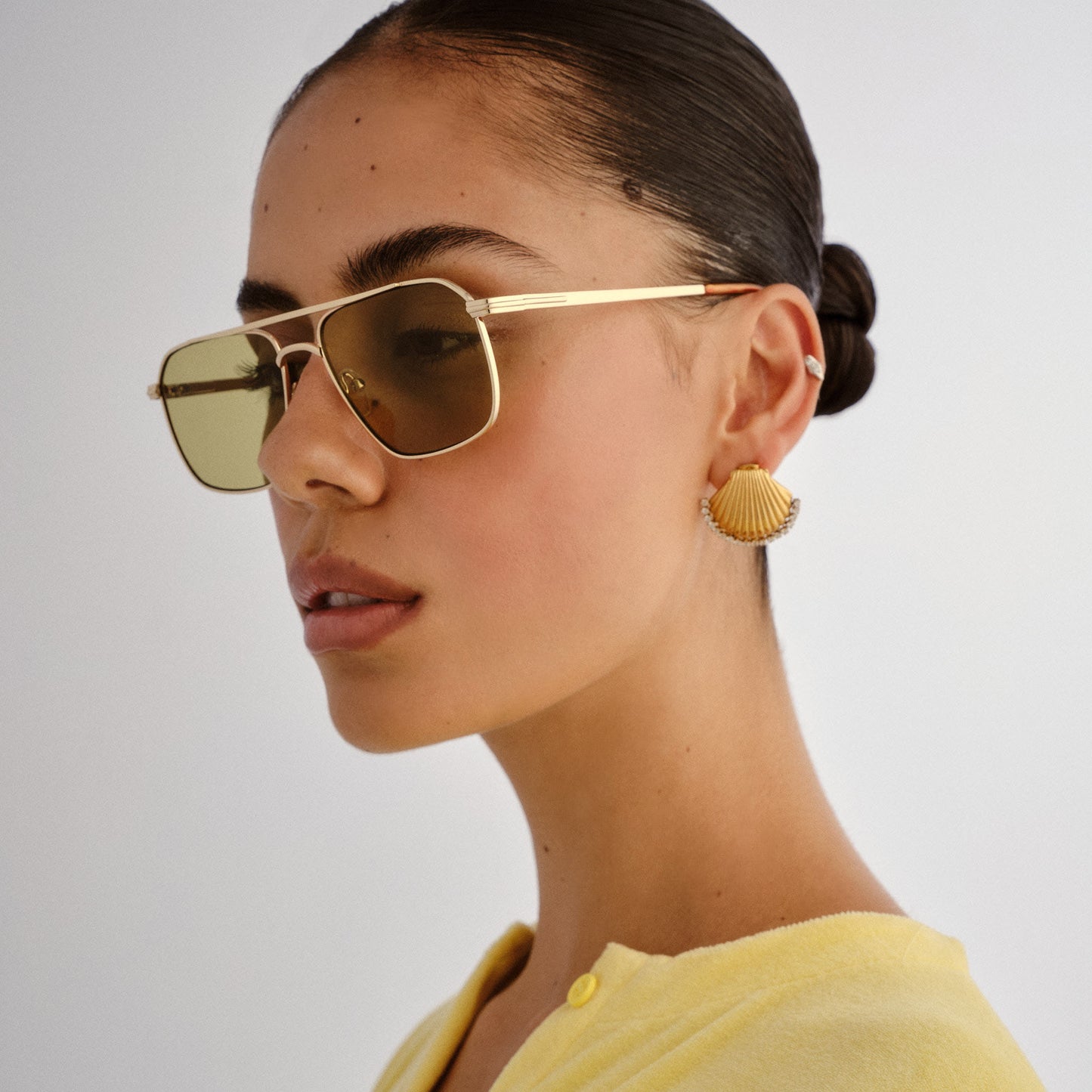 Equator Gold Vintage Tort Uni-Sex Aviator Sunglasses | Aire