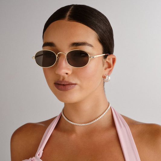 Regulus Gold Uni-Sex Oval Sunglasses | Aire