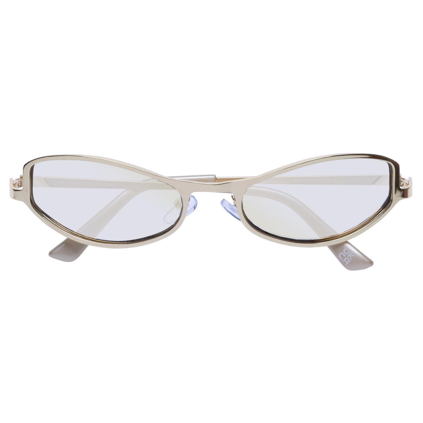 Retrograde Gold Uni-Sex Oval Sunglasses | Aire