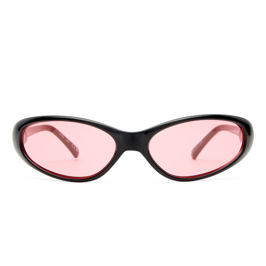 Poison Black Uni-Sex Oval Sunglasses | Aire