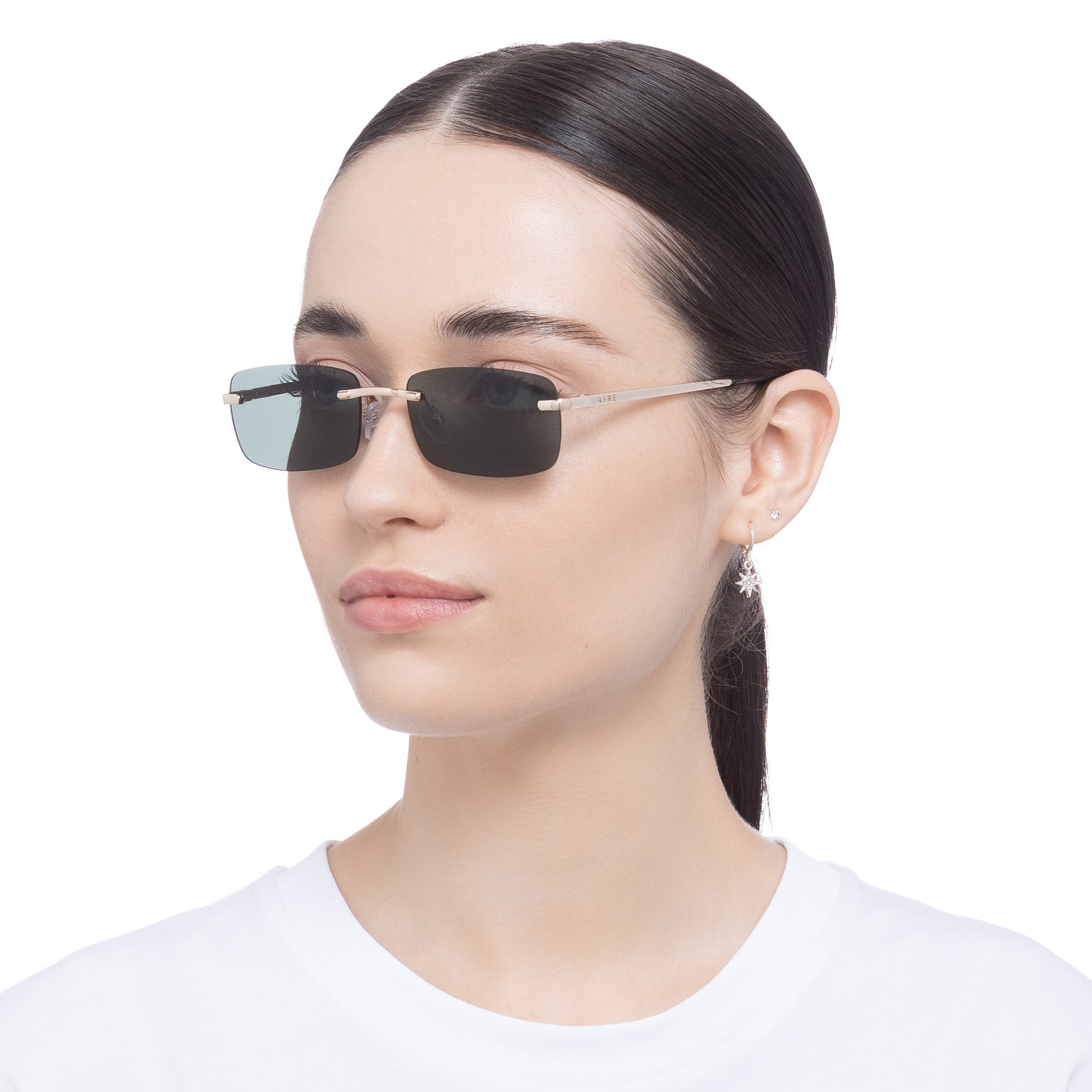 Ursa Gold Uni-Sex Rectangle Sunglasses | Aire