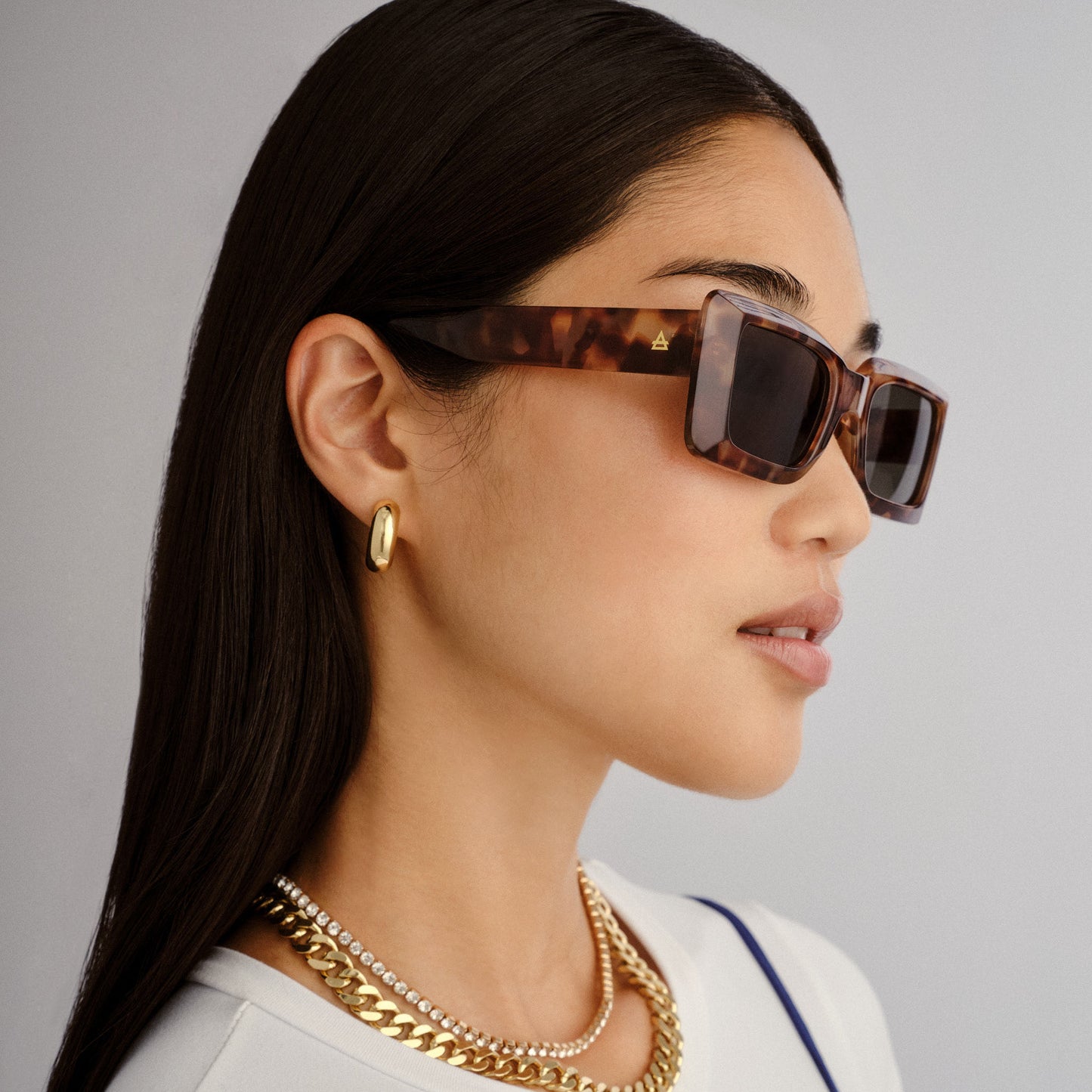 Parallax Dark Tort Uni-Sex Rectangle Sunglasses | Aire