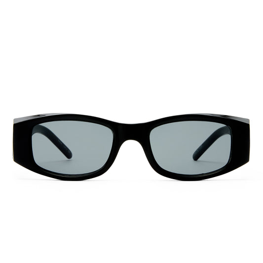 Rehab Black Uni-Sex Rectangle Sunglasses | Aire