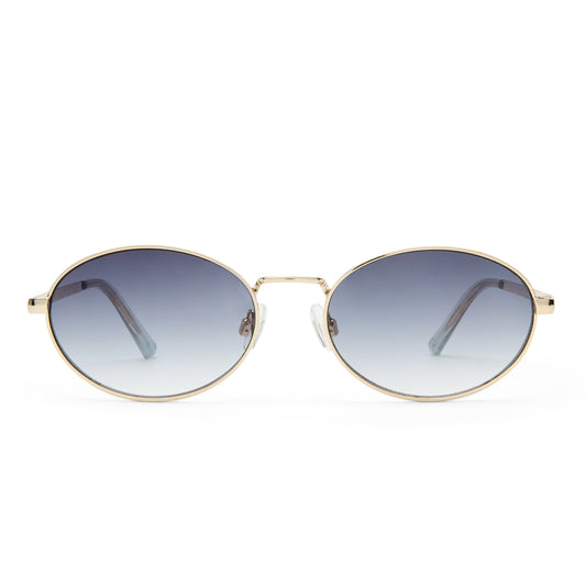 Ephermeris Gold Uni-Sex Oval Sunglasses | Aire