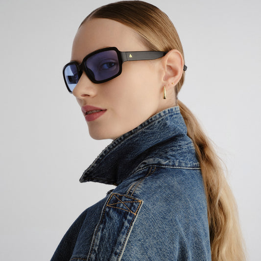 Ignite Black Uni-Sex Wrap Sunglasses | Aire
