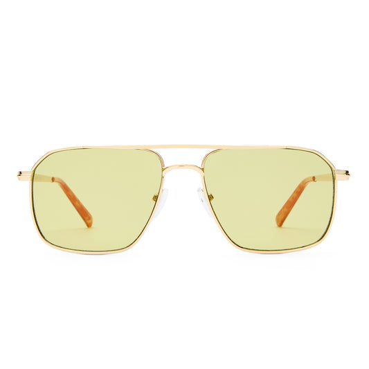 Equator Gold Vintage Tort Uni-Sex Aviator Sunglasses | Aire