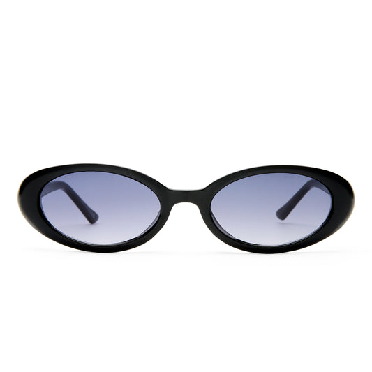 Fornax Black Female Oval Sunglasses | Aire