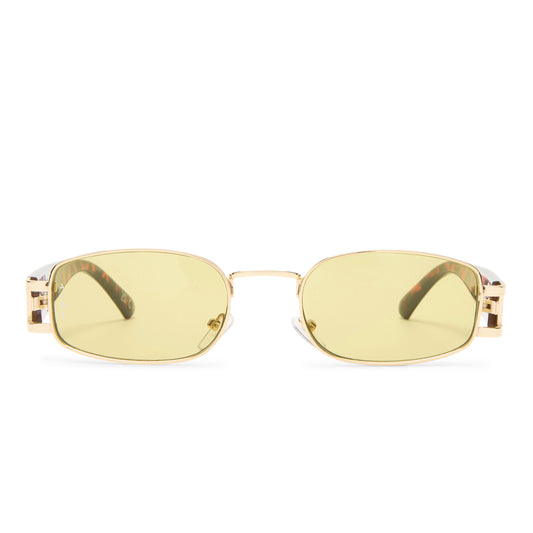 Sirius Gold Uni-Sex Rectangle Sunglasses | Aire
