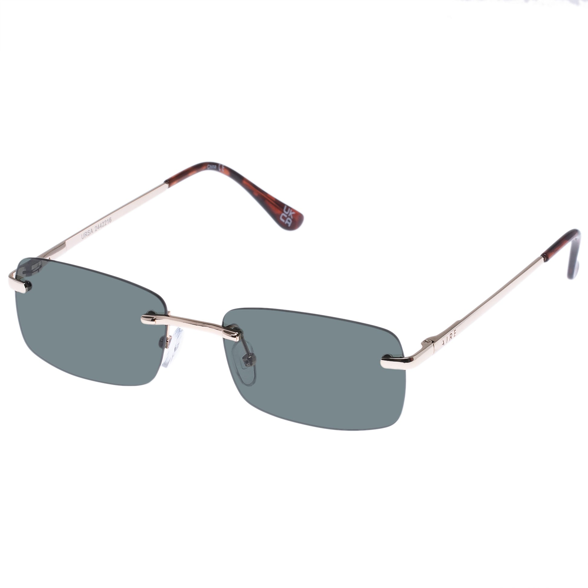 Ursa Gold Uni-Sex Rectangle Sunglasses | Aire