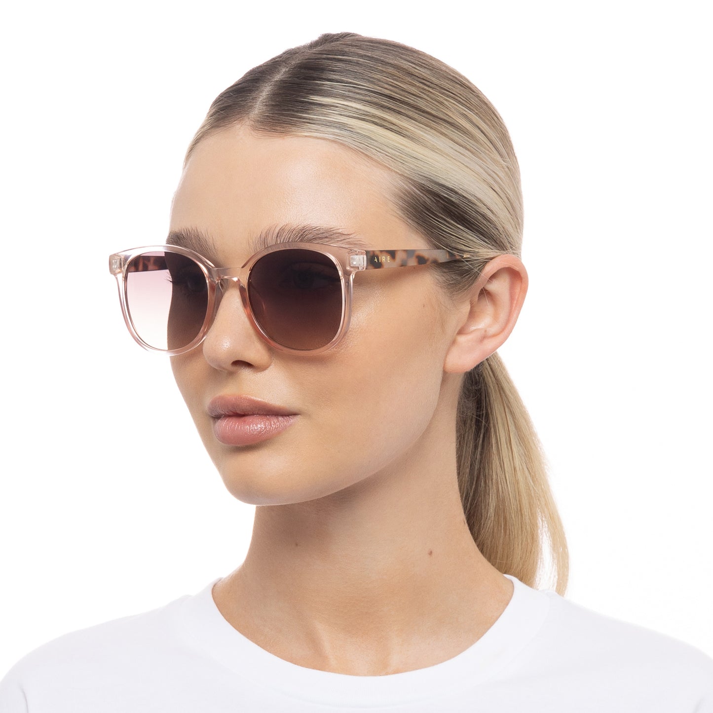 Crux Blush Cookie Tort Female Round Sunglasses | Aire