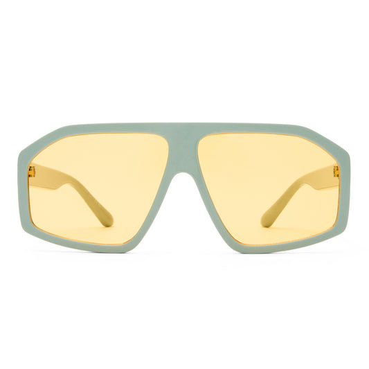 Disgraced Washed Green Uni-Sex Aviator Sunglasses | Aire