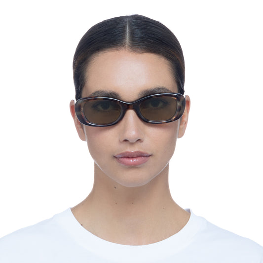 Calisto Dark Tort Uni-Sex Oval Sunglasses | Aire