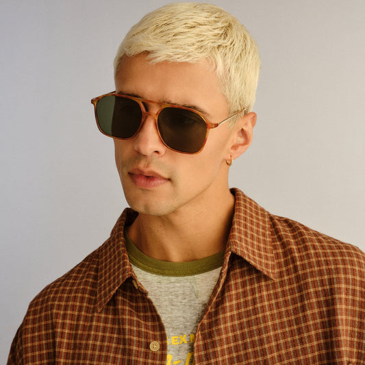 Cusp Vintage Tort Gold Uni-Sex Aviator Sunglasses | Aire