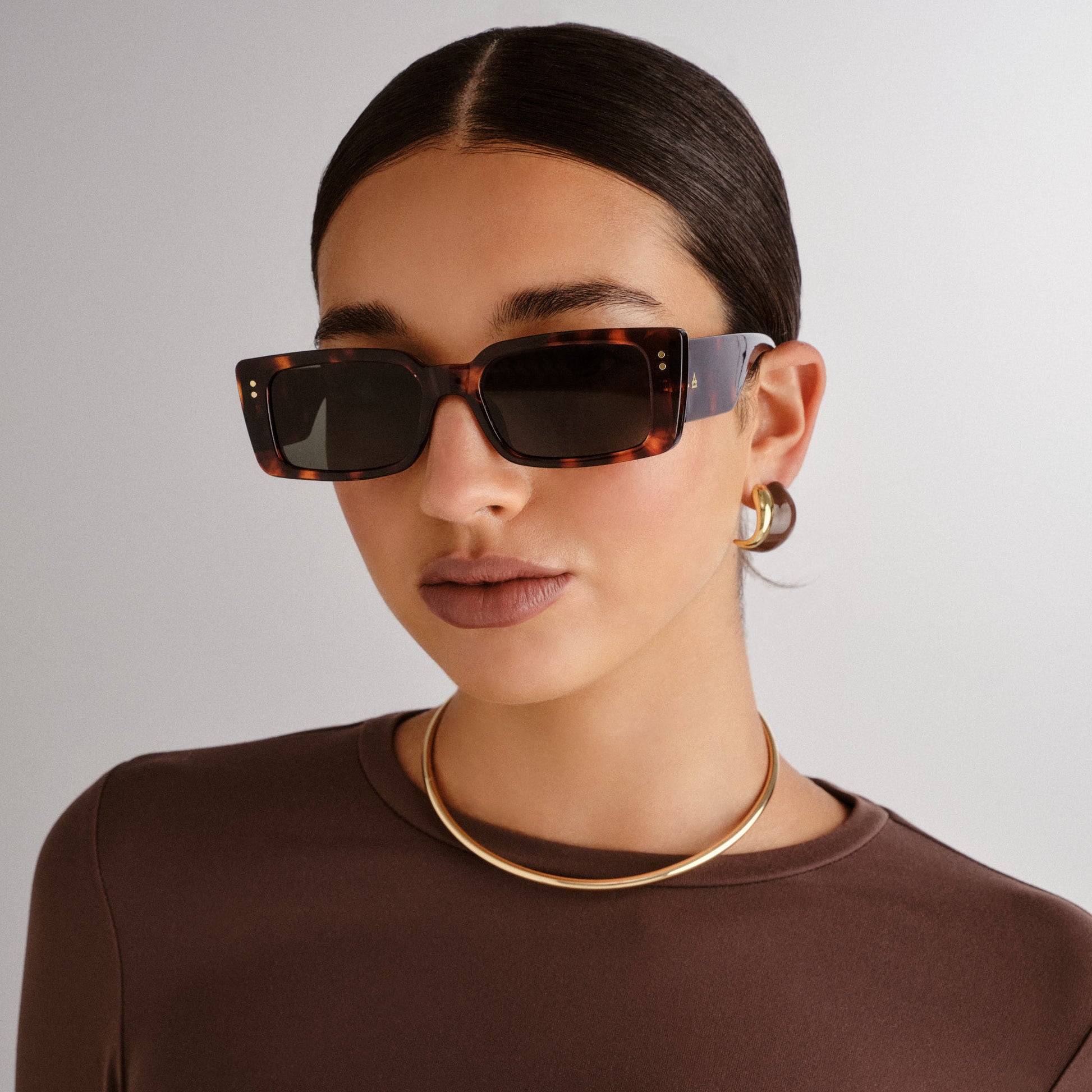 Orion Dark Tort Uni-Sex Rectangle Sunglasses | Aire