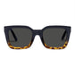 Abstraction Black Tort Female Square Sunglasses | Aire